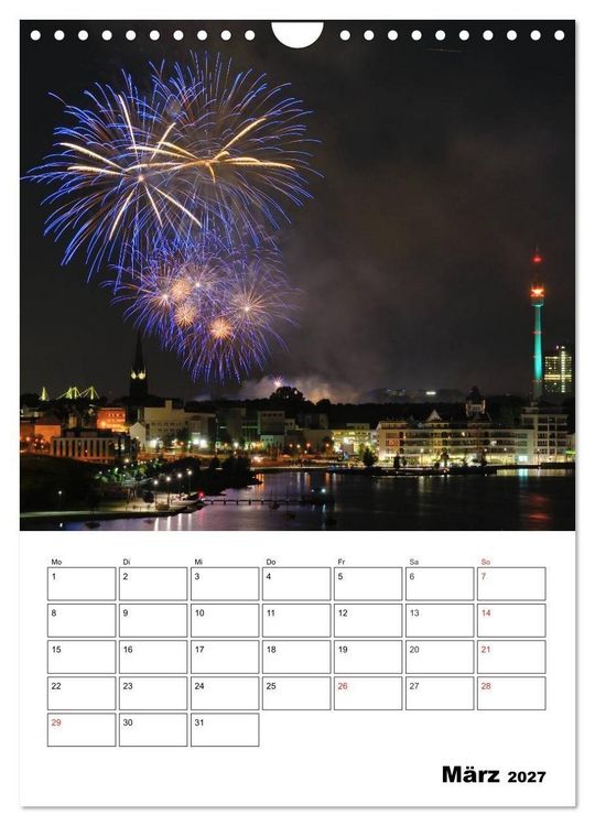 Produktbild: Feuerwerke Terminplaner (Wandkalender 2027 DIN A4 hoch), CALVENDO Monatskalender