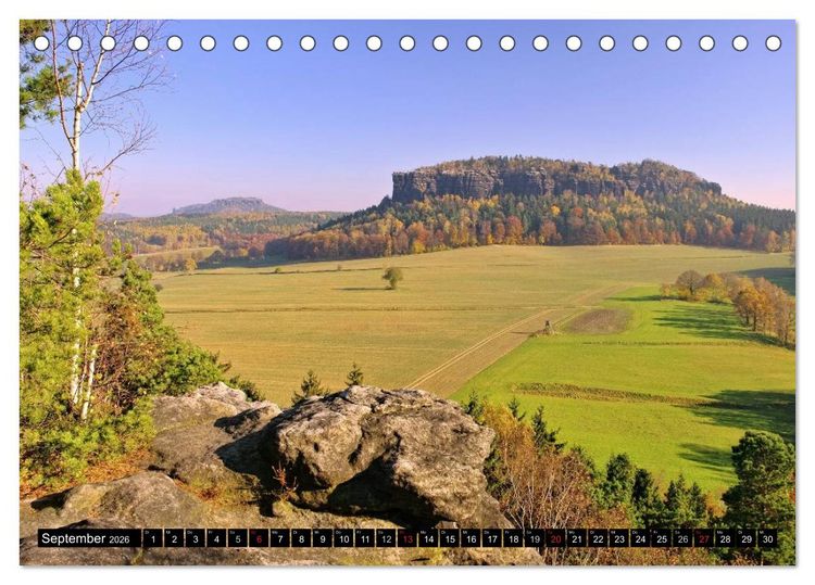 Produktbild: Elbsandsteingebirge (Tischkalender 2026 DIN A5 quer), CALVENDO Monatskalender