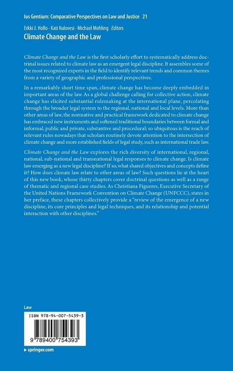 Produktbild: Climate Change and the Law