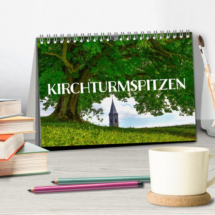 Produktbild: Kirchturmspitzen (Tischkalender 2026 DIN A5 quer), CALVENDO Monatskalender