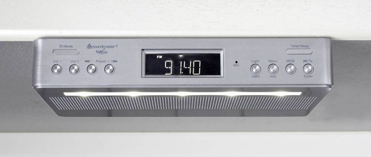 Produktbild: soundmaster UR2045SI K&uuml;chenradio DAB+, UKW Bluetooth&reg; Freisprechfunktion Silber