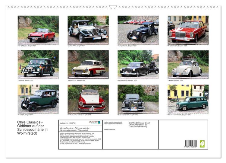 Produktbild: Ohre Classics - Oldtimer auf der Schlossdom&auml;ne in Wolmirstedt (Wandkalender 2026 DIN A2 quer), CALVENDO Monatskalender