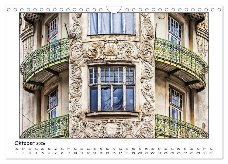 Produktbild: Wiener Jugendstil-Fassaden (Wandkalender 2026 DIN A4 quer), CALVENDO Monatskalender