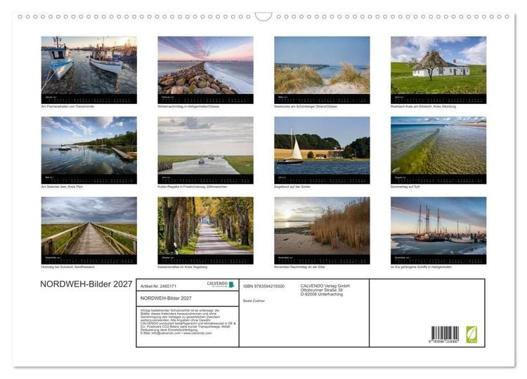 Produktbild: NORDWEH-Bilder 2027 (Wandkalender 2027 DIN A2 quer), CALVENDO Monatskalender