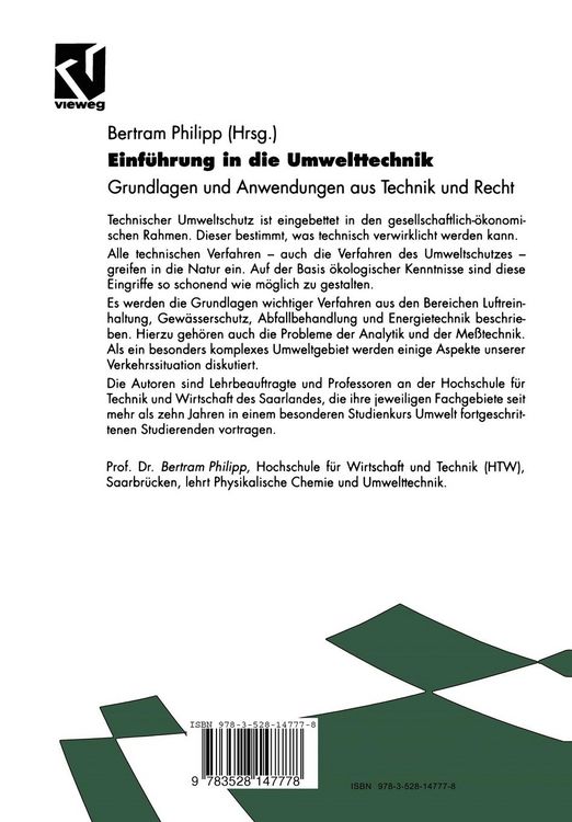 Produktbild: Einf&uuml;hrung in die Umwelttechnik