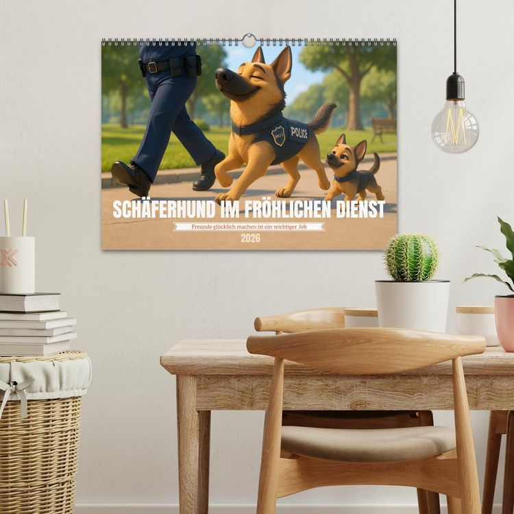 Produktbild: Sch&auml;ferhund im fr&ouml;hlichen Dienst (Wandkalender 2026 DIN A3 quer), CALVENDO Monatskalender