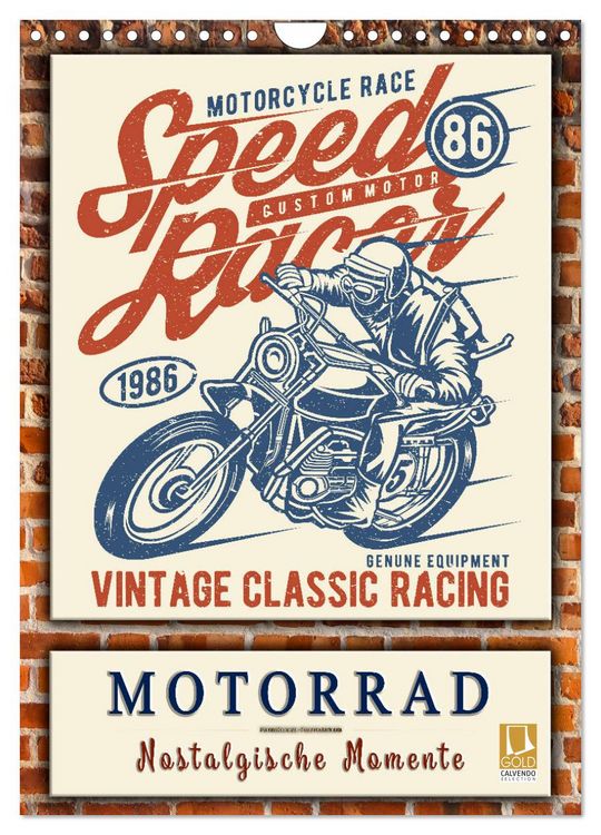 Produktbild: Motorrad - nostalgische Momente (Wandkalender 2026 DIN A4 hoch), CALVENDO Monatskalender