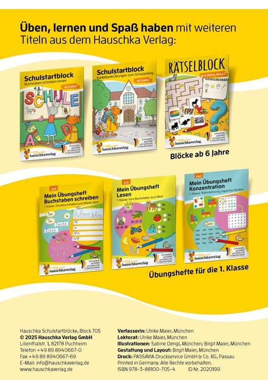 Produktbild: Schulstart-Block ab 6 Jahre &ndash; Zahlen schreiben, z&auml;hlen und rechnen