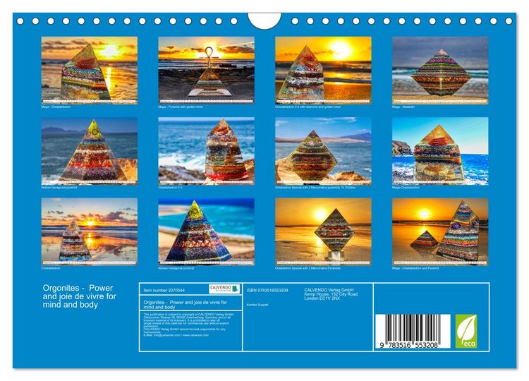 Produktbild: Orgonites - Power and joie de vivre for mind and body (Wall Calendar 2026 DIN A4 landscape), CALVENDO 12 Month Wall Calendar