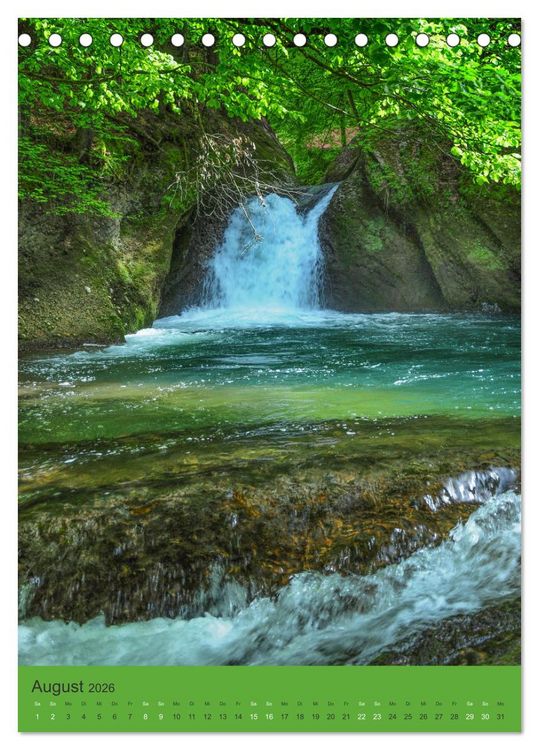 Produktbild: Wo der Wildbach rauscht im Allg&auml;u (Tischkalender 2026 DIN A5 hoch), CALVENDO Monatskalender