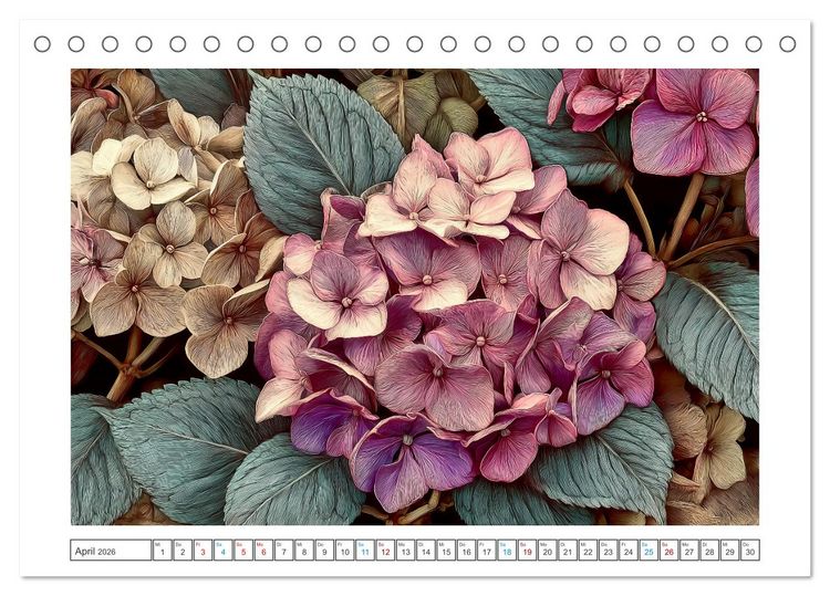 Produktbild: Florale Meisterwerke (Tischkalender 2026 DIN A5 quer), CALVENDO Monatskalender