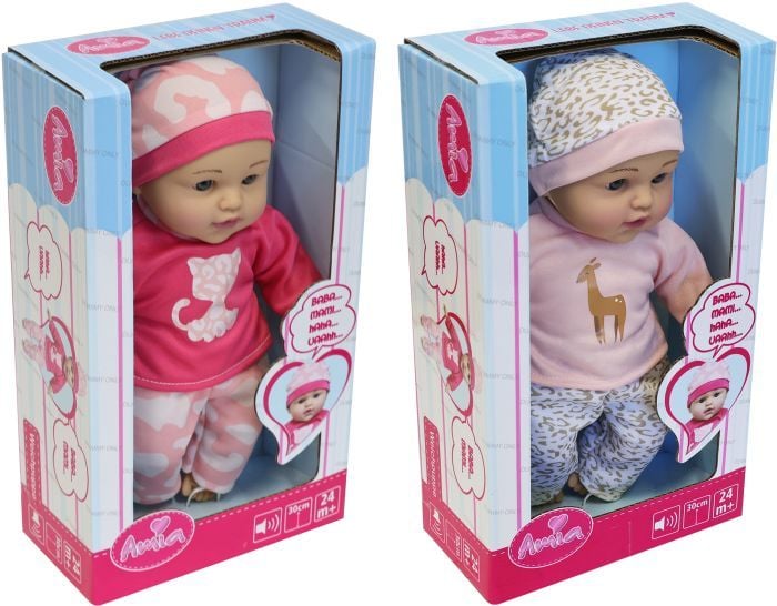 Produktbild: Amia Weichpuppe Lea, mit Sound, 30 cm, 2-fach sortiert