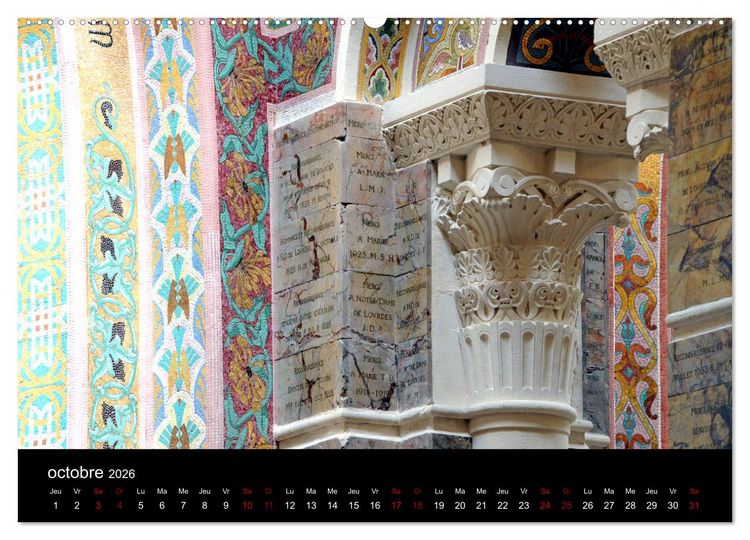 Produktbild: Un jour Lourdes (Calendrier mural 2026 DIN A2 vertical) calendrier de bureau