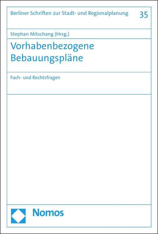 Produktbild: Vorhabenbezogene Bebauungspl&auml;ne