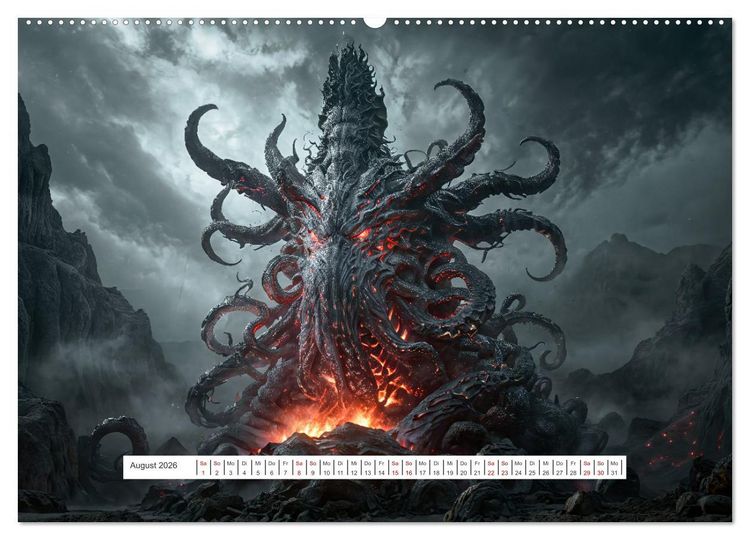 Produktbild: Legenden und Mythen - Legend&auml;re Tiere (hochwertiger Premium Wandkalender 2026 DIN A2 quer), Kunstdruck in Hochglanz