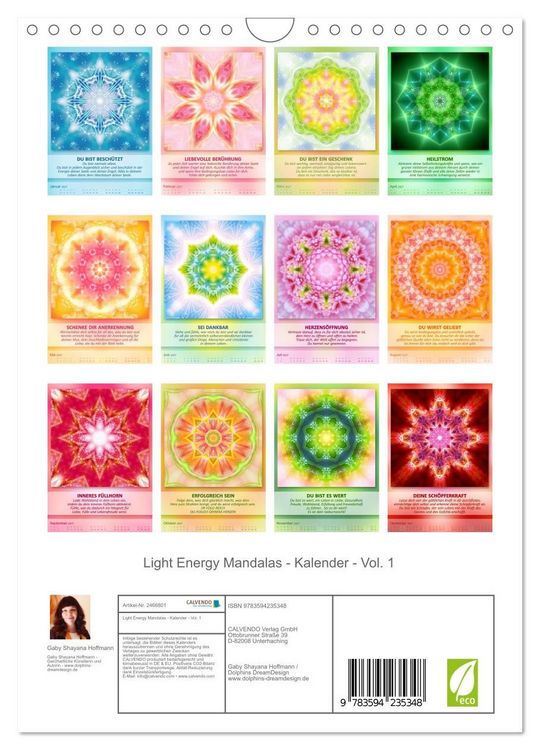 Produktbild: Light Energy Mandalas - Kalender - Vol. 1 (Wandkalender 2027 DIN A4 hoch), CALVENDO Monatskalender