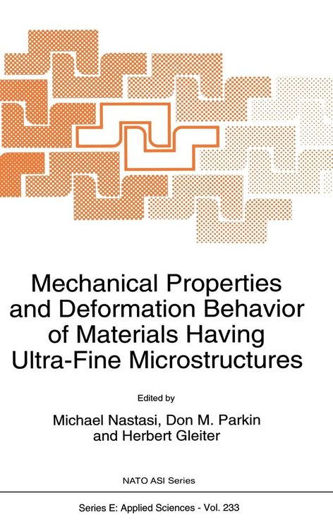 Produktbild: Mechanical Properties and Deformation Behavior of Materials Having Ultra-Fine Microstructures
