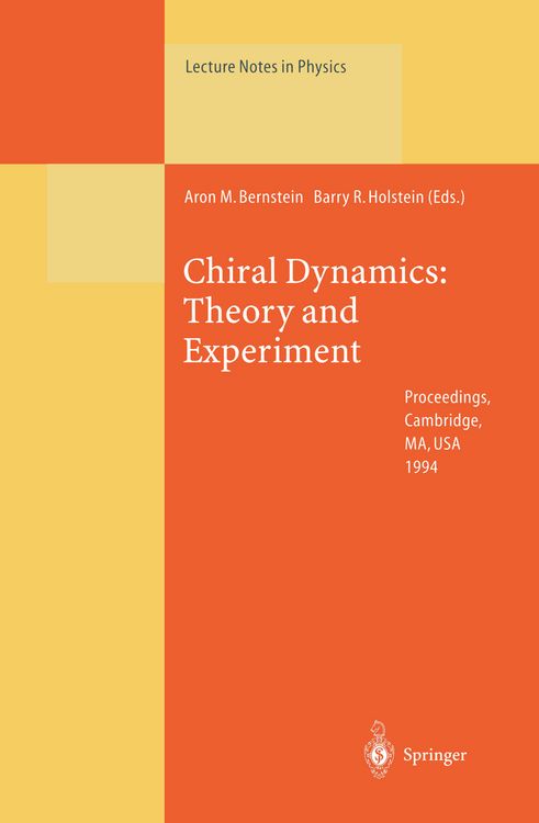 Produktbild: Chiral Dynamics: Theory and Experiment