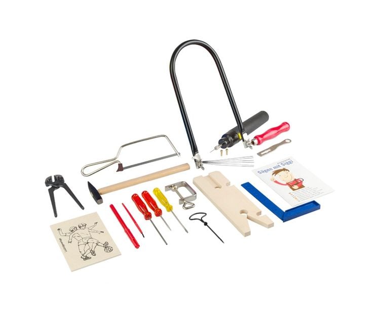 Produktbild: PEBARO 641S - Laubs&auml;ge-Set mit Stahlwerkzeugen und Bohrmaschine, mit Anleitungsheft