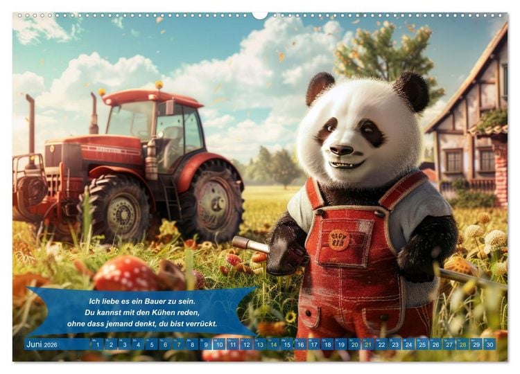 Produktbild: Der tierisch lustige Bauern-Kalender (hochwertiger Premium Wandkalender 2026 DIN A2 quer), Kunstdruck in Hochglanz