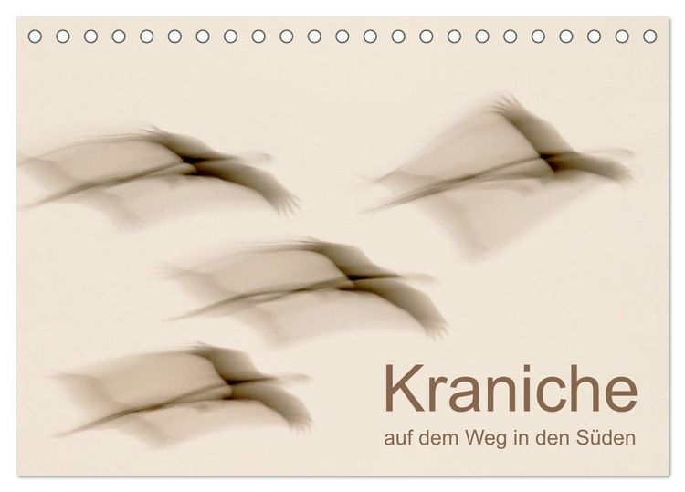 Produktbild: Kraniche auf dem Weg nach S&uuml;den (Tischkalender 2026 DIN A5 quer), CALVENDO Monatskalender