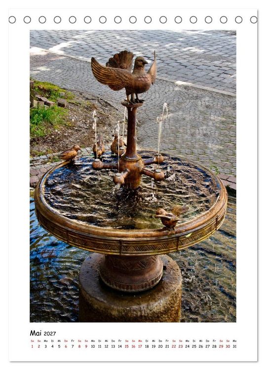 Produktbild: Wangen im Allg&auml;u und seine sch&ouml;nen Brunnen (Tischkalender 2027 DIN A5 hoch), CALVENDO Monatskalender