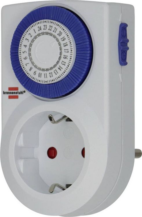Produktbild: Brennenstuhl 1506160 Steckdosen-Zeitschaltuhr analog Tagesprogramm 3500W IP20