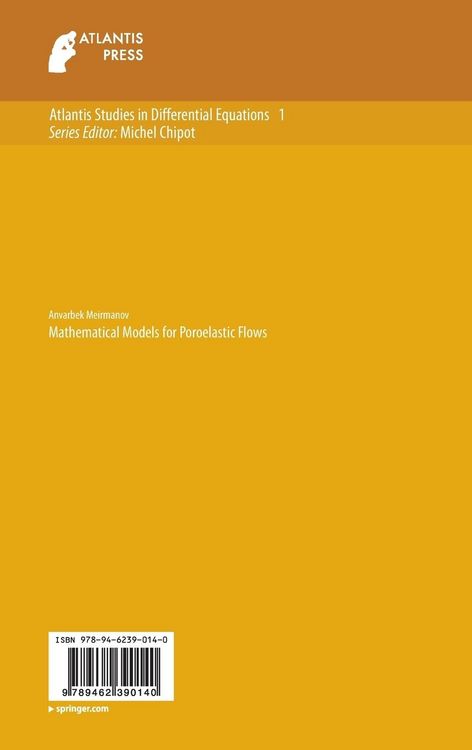 Produktbild: Mathematical Models for Poroelastic Flows