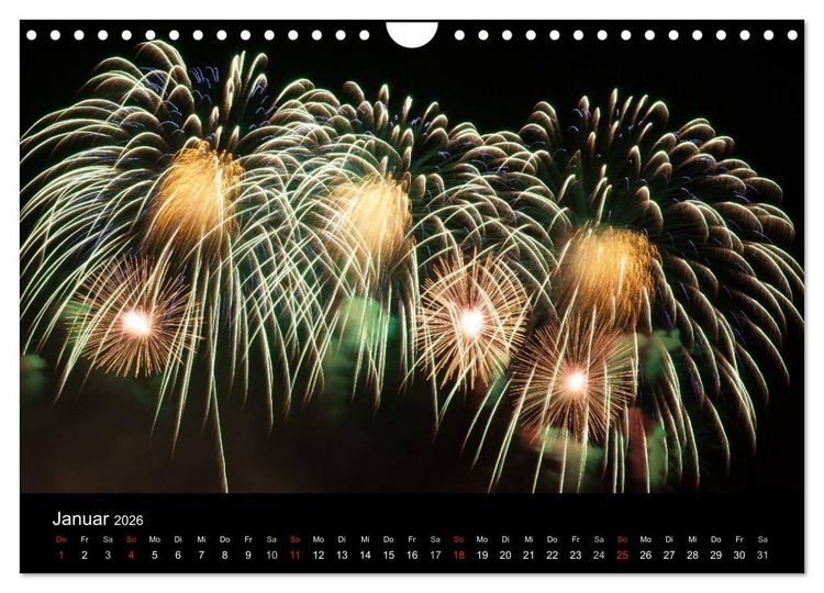 Produktbild: Feuerwerk (Wandkalender 2026 DIN A4 quer), CALVENDO Monatskalender