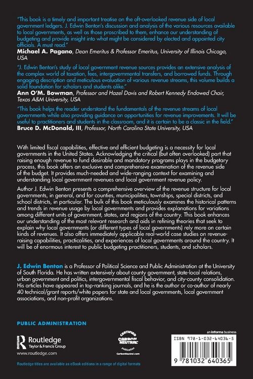 Produktbild: Revenue Sources of Local Governments