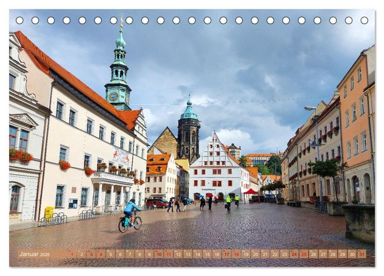 Produktbild: Pirna - Tor zur S&auml;chsischen Schweiz (Tischkalender 2026 DIN A5 quer), CALVENDO Monatskalender