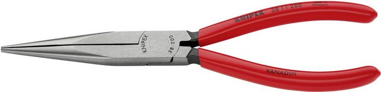 Produktbild: Knipex 38 11 200 Elektronik- u. Feinmechanik Flachrundzange Gerade Vanadium Elektrostahl 200mm