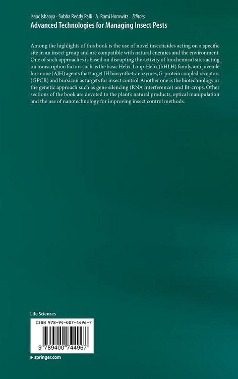 Produktbild: Advanced Technologies for Managing Insect Pests