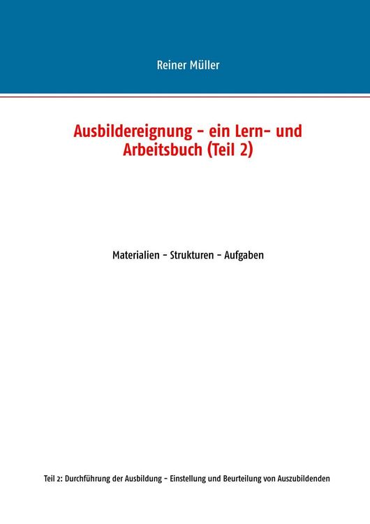 Produktbild: Ausbildereignung - ein Lern- und Arbeitsbuch (Teil 2)