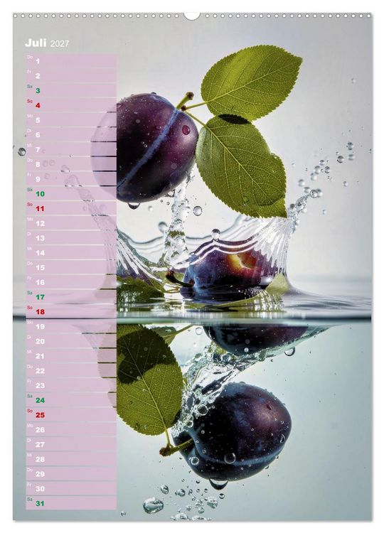 Produktbild: Erfrischendes Obst (Wandkalender 2027 DIN A2 hoch), CALVENDO Monatskalender