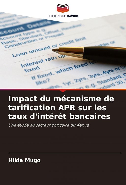 Produktbild: Impact du m&eacute;canisme de tarification APR sur les taux d'int&eacute;r&ecirc;t bancaires