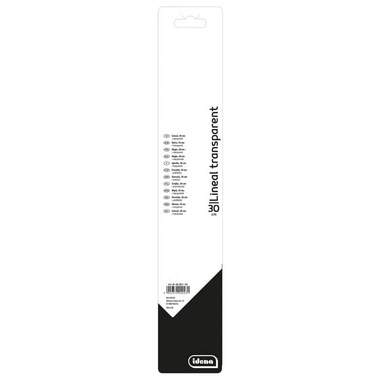 Produktbild: Idena Lineal transparent 30cm Blister