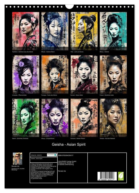 Produktbild: Geisha - Asian Spirit (Wandkalender 2027 DIN A3 hoch), CALVENDO Monatskalender