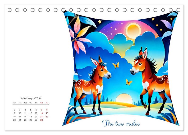 Produktbild: The magical world of fables (Desk Calendar 2026 DIN A5 landscape), CALVENDO 12 Month DeskCalendar