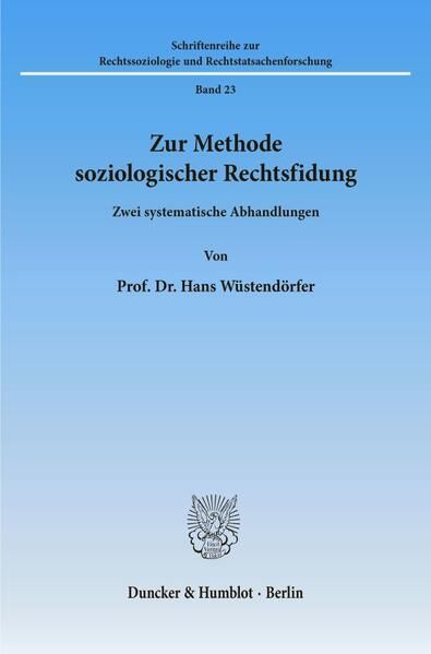 Produktbild: Zur Methode soziologischer Rechtsfindung.