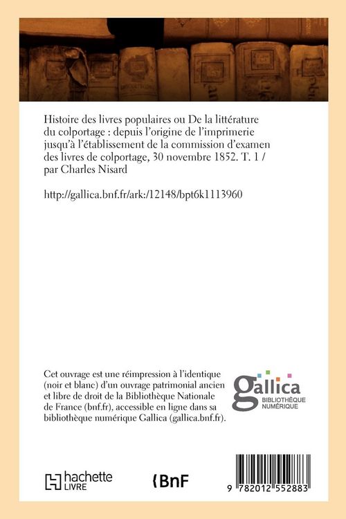 Produktbild: Histoire des livres populaires ou De la litt&eacute;rature du colportage