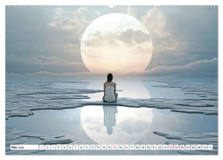 Produktbild: Meditation und weiter Horizont (Wandkalender 2026 DIN A2 quer), CALVENDO Monatskalender