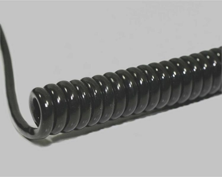 Produktbild: BKL Electronic 1506303 Spiralkabel Li12YD11Y 400mm / 1600mm 4 x 0.50mm&sup2; Schwarz 1St.