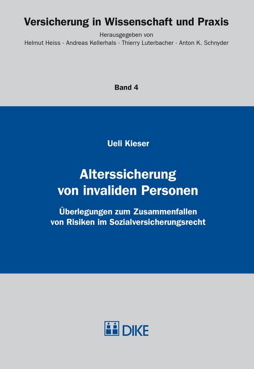 Produktbild: Alterssicherung von invaliden Personen