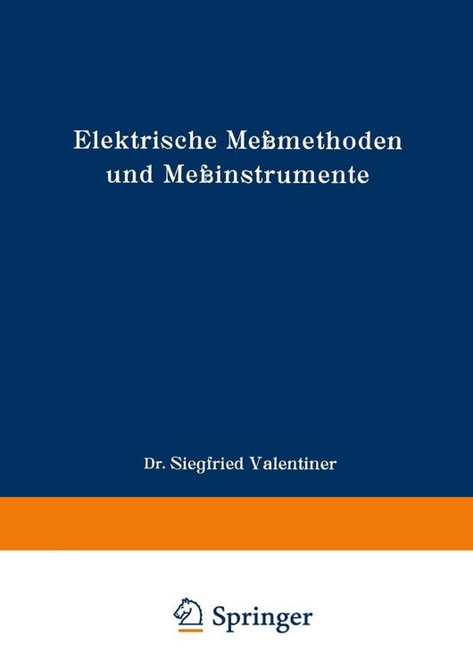 Produktbild: Elektrische Me&szlig;methoden und Me&szlig;instrumente