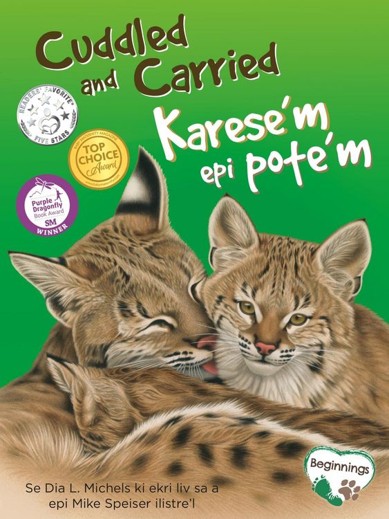 Produktbild: Cuddled and Carried / Karese'm Epi Pote'm (English/Haitian Creole)