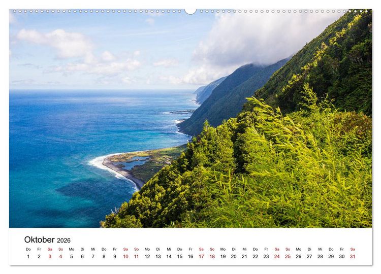 Produktbild: Azoren - Inseln im Atlantik (Wandkalender 2026 DIN A2 quer), CALVENDO Monatskalender
