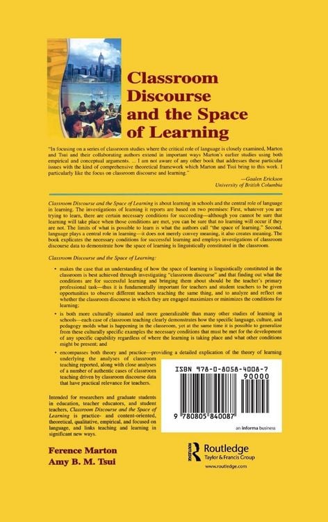 Produktbild: Classroom Discourse and the Space of Learning