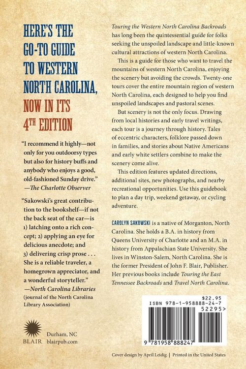 Produktbild: Touring the Western North Carolina Backroads