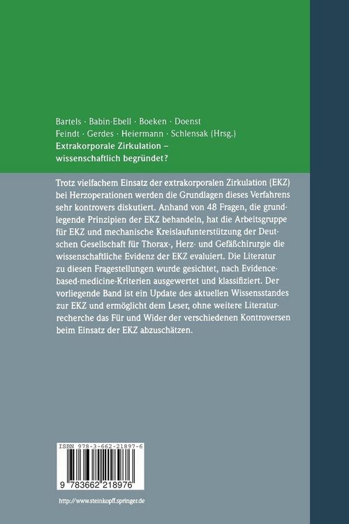Produktbild: Extrakorporale Zirkulation &mdash; wissenschaftlich begr&uuml;ndet?